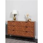 Lloyd Pascal Chevron 6 Drawer Chest With Metal Legs