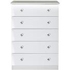Swift Lumiere Ready Assembled 5 Drawer Chest With Led Lights