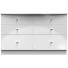 Swift Lumiere Ready Assembled 6 Drawer Wide Chest With Led Lights