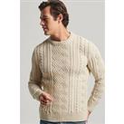Superdry Jacob Cable Knit Crew Jumper - Cream