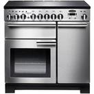Rangemaster Professional Deluxe Pdl90Eiss/C 90Cm Wide Electric Range Cooker With Induction Hob - Stainless Steel / Chrome - A/A Rated - Cooker Only