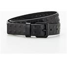 Hugo Gad Studs Leather Belt - Black