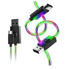 Stealth Light Up Charging Cables Multiformat - 2M Twin Pack