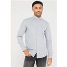 Boss Joe Spread Regular Fit Long Sleeve Shirt - Navy/White