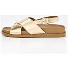 V By Very Extra Wide Fit Cross Strap Flat Sandal