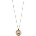 Pilgrim Zodiac Sign Coin Necklace, Gold-Plated