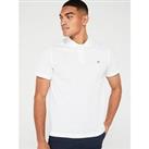 Gant Regular Fit Shield Short Sleeve Pique Polo Shirt-White
