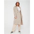 Vila Jay Boucle Structured Double Breasted Coat - Beige