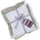 Riva Home Lux Sherpa Throw - Natural