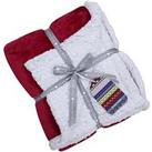 Riva Home Lux Sherpa Throw - Red