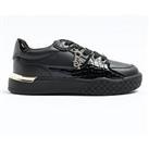 River Island Girl Patent Croc Embossed Trainers - Black