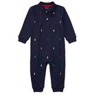 Ralph Lauren Baby Boys All Over Pony Coverall - French Navy