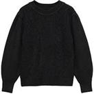 Mango Girls Cable Knitted Jumper - Black