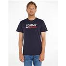 Tommy Jeans Reg Corporate Logo T-Shirt - Navy