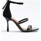 River Island Barely There Closed Toe Heel - Black