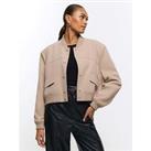 River Island Tailored Bomber Jacket - Brown