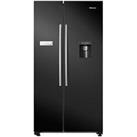 Hisense Rs741N4Wbe 90Cm Wide, Side By Side, American Fridge Freezer With Non-Plumbed Water Dispenser - Black
