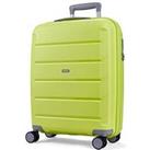 Rock Luggage Tulum Hardshell 8-Wheel Spinner Small Suitcase -Lime/Grey