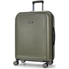 Rock Luggage Austin 8 Wheel Hardshell Pp Medium Suitcase With Tsa Lock -Olive Green