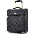 Rock Luggage Sloane Softshell 2 Wheel Expander With Tsa Lock Underseat Suitcase- Black