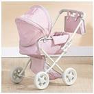 Teamson Kids Olivia'S Little World - Polka Dots Princess Baby Doll Deluxe Stroller - Pink & Grey