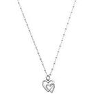 Chlobo Delicate Cube Chain Interlocking Love Heart Necklace