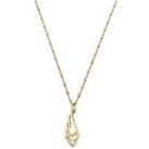Chlobo Gold Delicate Cube Chain Interlocking Heart And Angel Wing Necklace