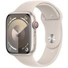 Apple Watch Series 9 (Gps + Cellular), 45Mm Starlight Aluminium Case With Starlight Sport Band - S/M