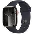 Apple Watch Series 9 Gps + Cellular 41Mm Graphite Stainless Steel Case With Midnight Sport Band - S/