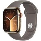 Apple Watch Series 9 (Gps + Cellular), 41Mm Gold Stainless Steel Case With Clay Sport Band - S/M