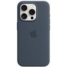 Apple Iphone 15 Pro Silicone Case With Magsafe - Storm Blue