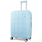 Rock Luggage Pixel 8-Wheel Hardshell Medium Suitcase With Tsa Lock - Pastel Blue