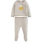 Frugi Baby Buzzy Bee Knitted Outfit - White