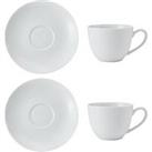 Mikasa Chalk 2-Piece Cappuccino Cups And Saucers Set