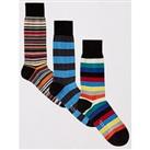 Ps Paul Smith Men'S 3 Pack Mixed Stripe Socks - Multi
