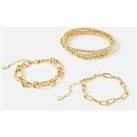 Accessorize Chain And Stretch Beaded Bracelets 5 Pack