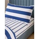 Very Home Stripe Kids Fitted Sheet - Blue