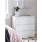 Very Home Layton Gloss 3 Drawer Chest - White - Fsc Certified