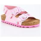 V By Very Kids Footbed Strap Sandal - Pink