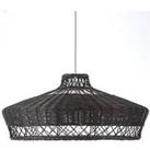 Very Home Rattan Easy Fit Pendant - Black