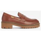 Barbour Norma Leather Chunky Loafer - Brown