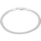 The Love Silver Collection Sterling Silver Textured Herringbone Bracelet