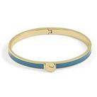 Radley Ladies 18Ct Pale Gold Plated Green Infill Bangle