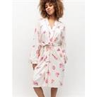 Cyberjammies Cream Shell Printed Jersey Short Dressing Gown