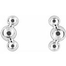 The Love Silver Collection Sterling Silver Trio Ball Silver Stud Earrings