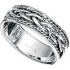 The Love Silver Collection Sterling Silver Mens Sterling Silver Rope Pattern Ring