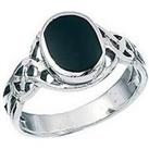 The Love Silver Collection Sterling Silver Mens Black Onyx Ring