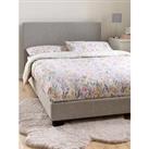 Everyday Riley Fabric Small Double Bed Frame With Mattress Options (Buy & Save!) - Light Grey - 