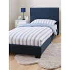 Everyday Riley Fabric Single Bed Frame With Mattress Options (Buy & Save!) - Blue - Bed Frame On