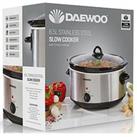 Daewoo 6.5L Slow Cooker Stainless Steel